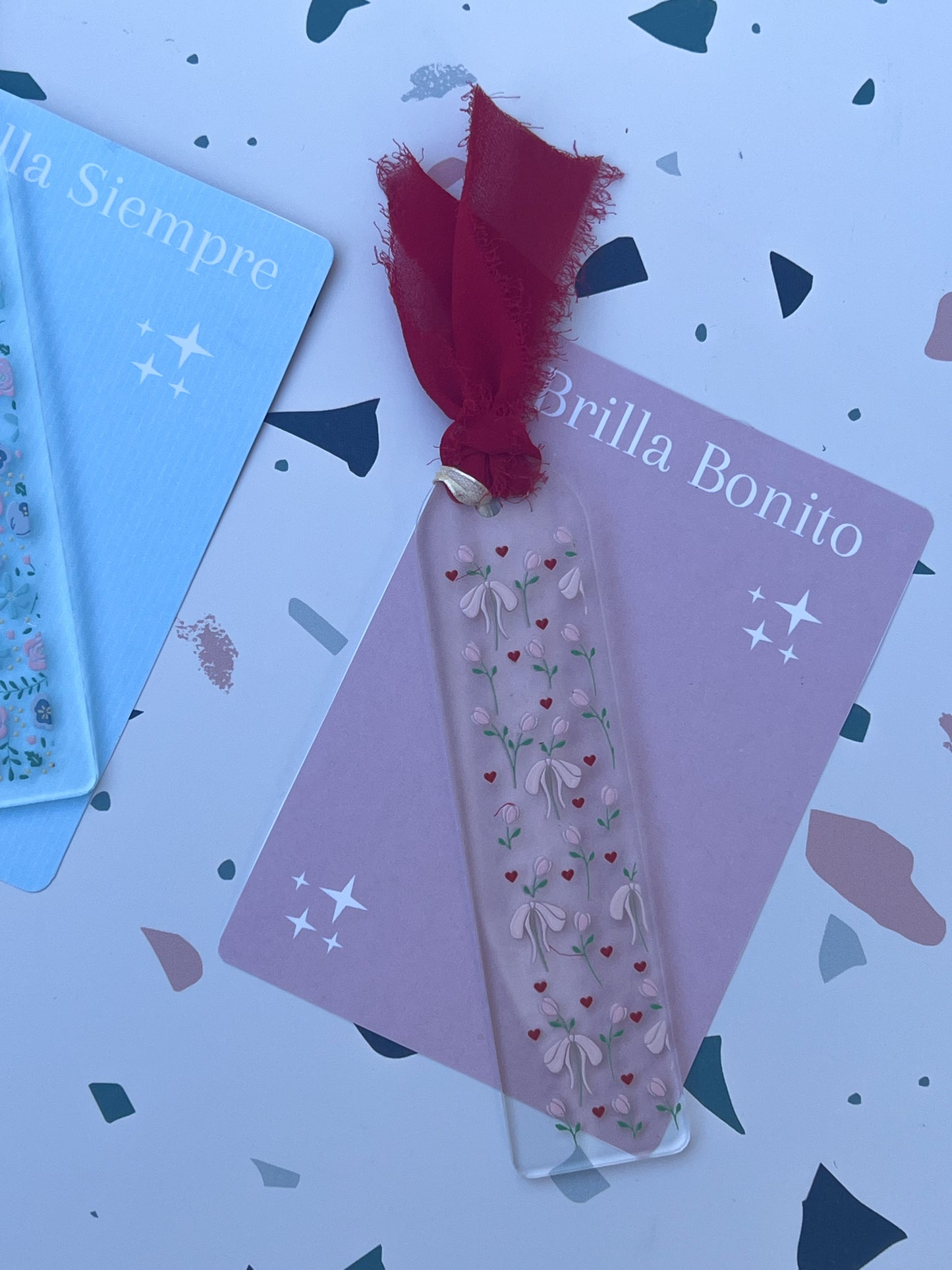 Separador de libros + tarjetita Día de la Mujer
