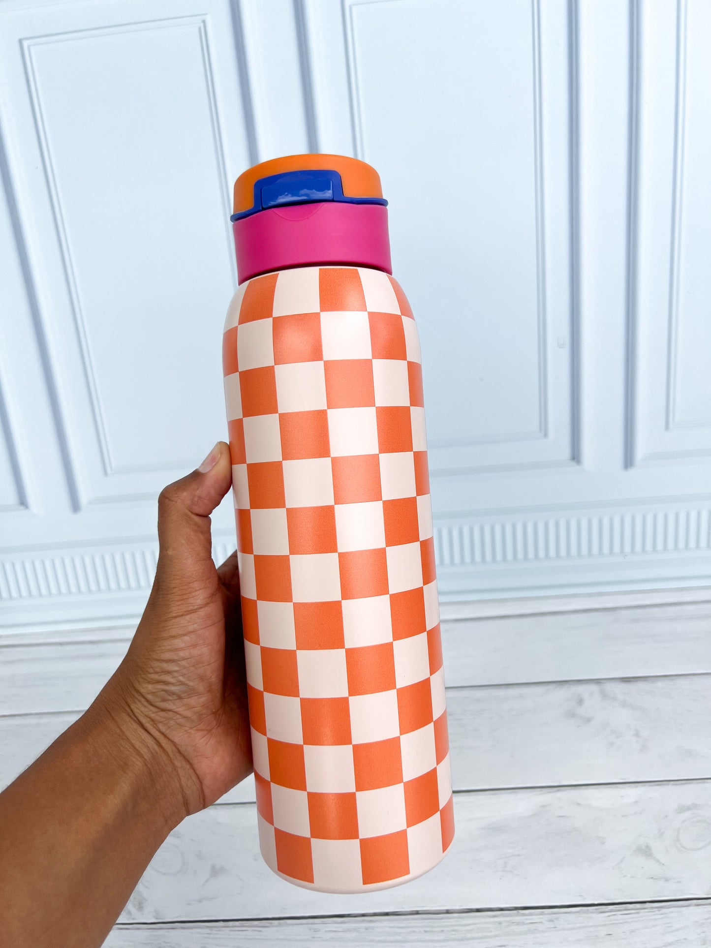 Termo térmico cuadros naranja