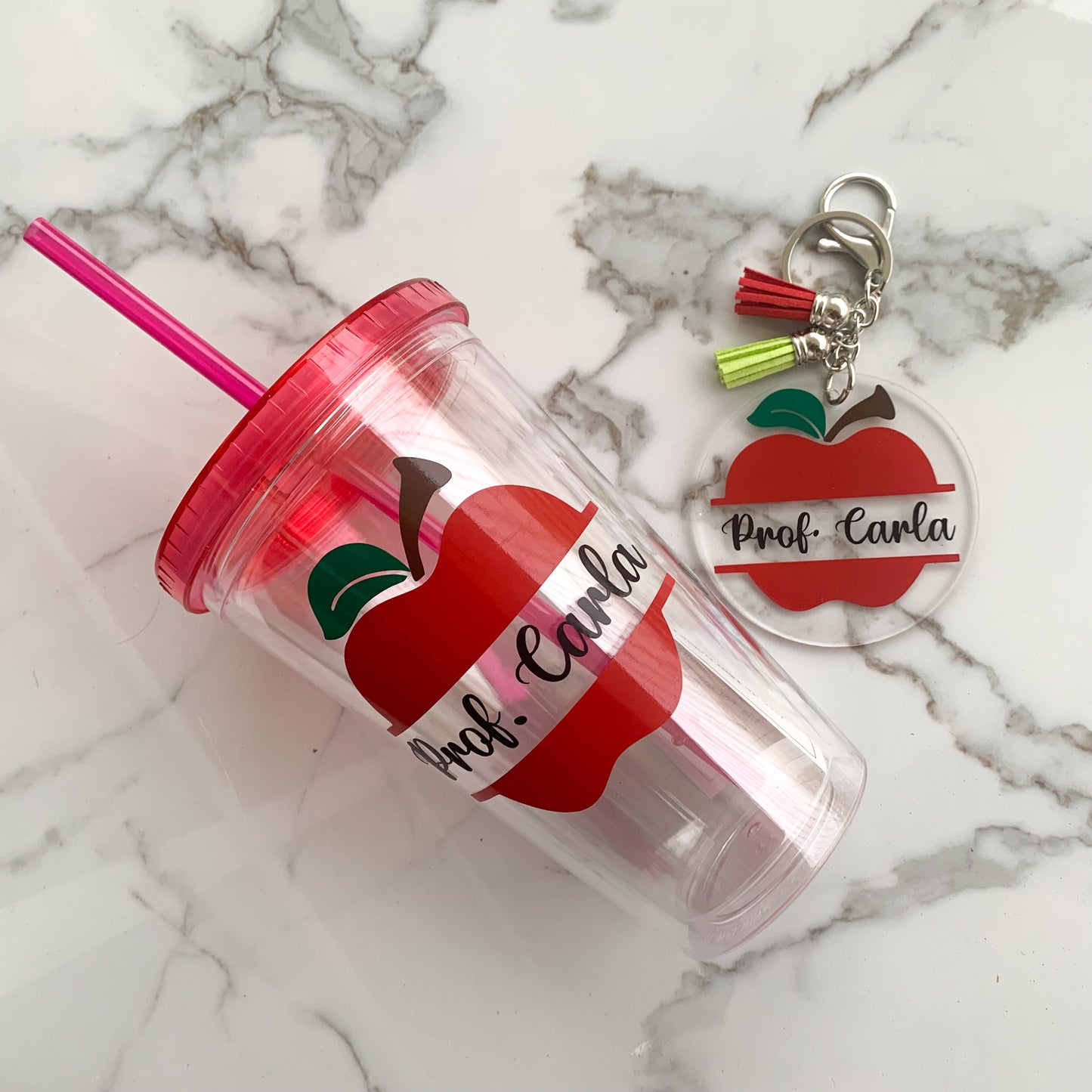 Set vaso y llavero en acrílico