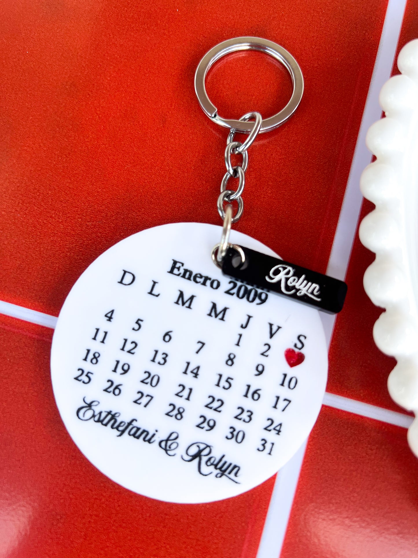 Llaveros Calendario del Amor