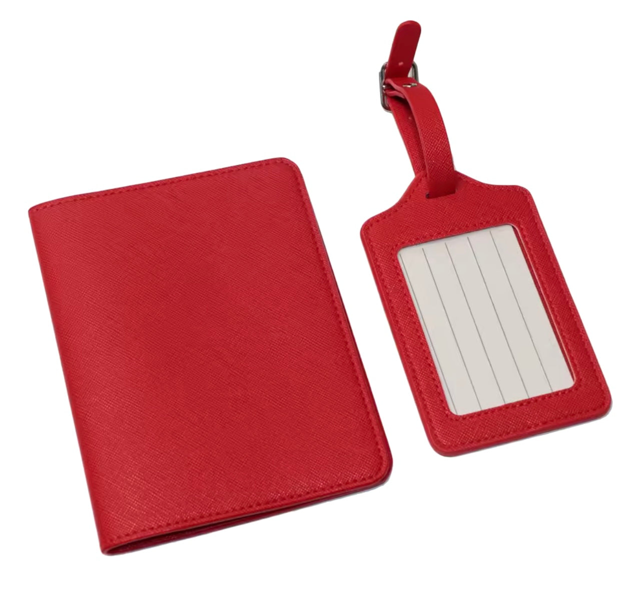 Set Porta pasaporte + tag Personalizado con Iniciales