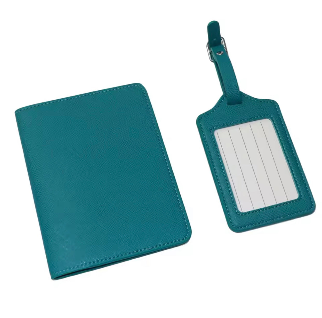 Set Porta pasaporte + tag Personalizado con Iniciales