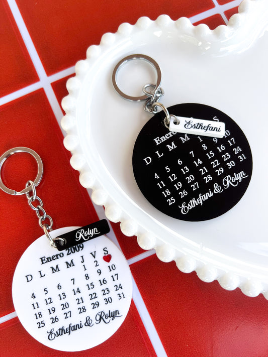 Llaveros Calendario del Amor