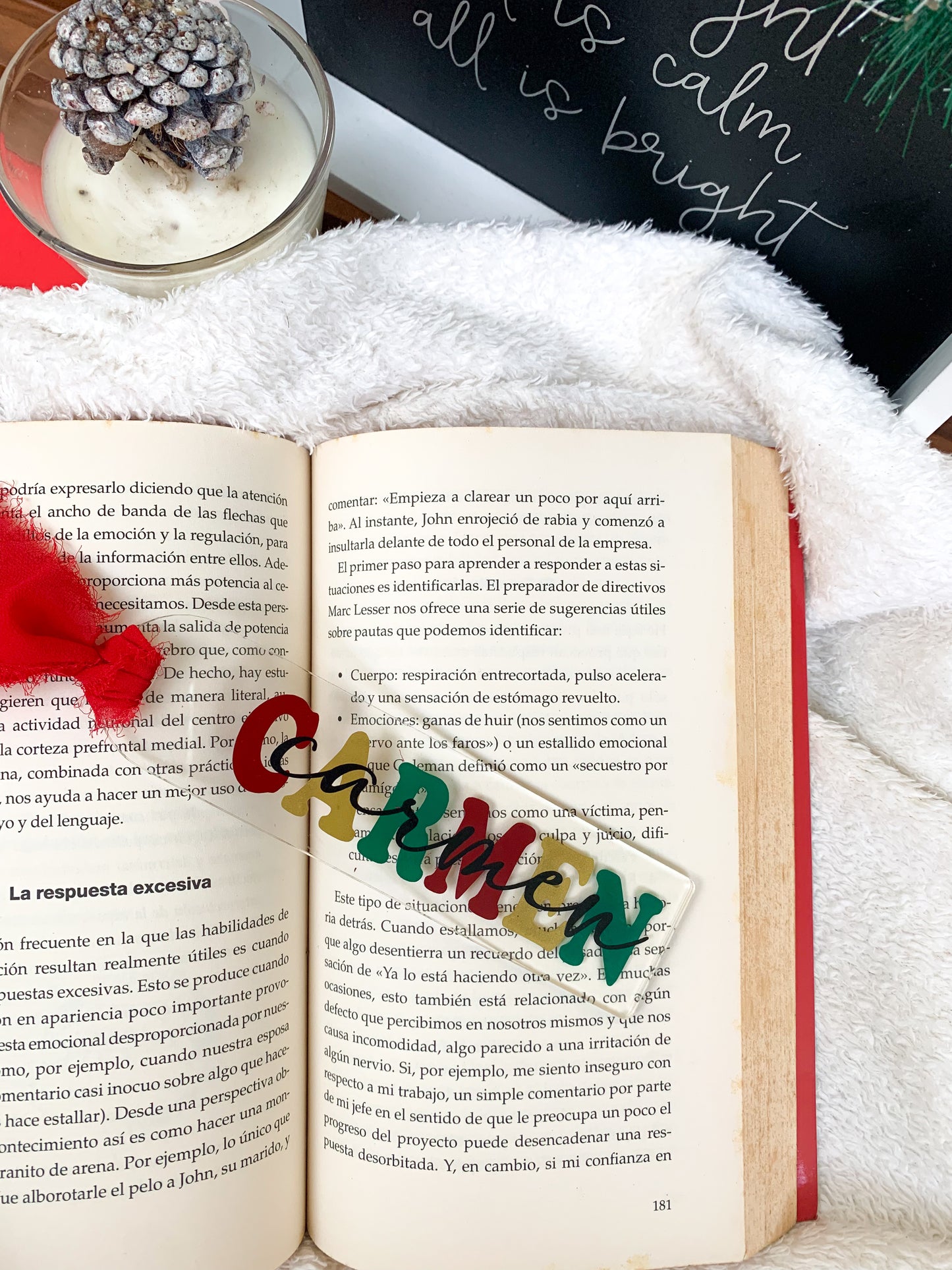 Separador de libros en acrílico 🎄🎅🏼