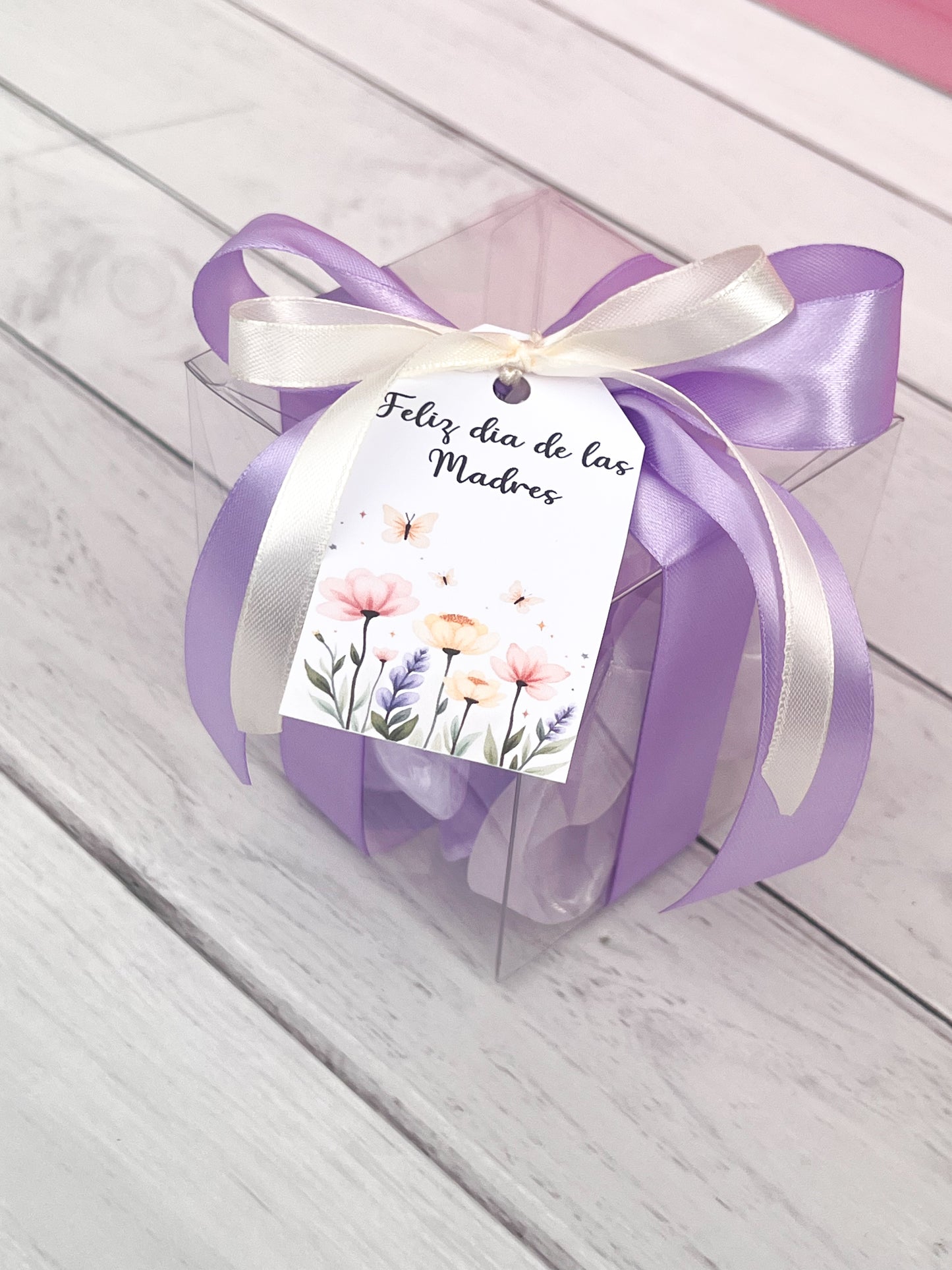 Set scrunchie + gancho en forma de flor